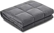 Giselle Bedding 7kg Microfibre Weighted Blanket, Winter Blankets Rug Cover Adult Quilt for Bed Bedroom, Anxiety Relief Soft Machine Washable Relax Deep Sleep 152 x 203cm Grey