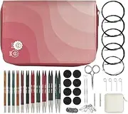 KnitPro Dreamz Interchangeable Needle Set – 11 x 13cm Circular Knitting Pin Pairs with Accessories Dreamz Regal Set, Colour Coded for Beginners, Professionals & Gift Set