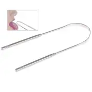 1 Pc Stainless Steel Tongue Cleaner Scraper Oral Care Bad Breath Sweeper Tool UU