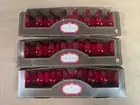 3 Vtg 8 K-Mart C-7 Cool-Lite Transparent Red Indoor/Outdoor 5 Watt 24 Bulbs