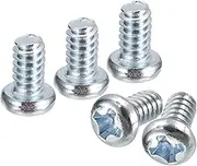uxcell #6-32x1/4 Pan Head Phillips Machine Screws, 50pcs Zinc Plated Carbon Steel Cross Head Screws Fully Threaded Bolts