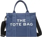 [GOTOANT] Canvas Crossbody The Tote Bag for Women Canvas Tote Bags With Zipper And Work Crossbody Bag Personal Shoulder Tote