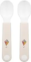 Mepal - Learning Spoon Mio - Baby Learning Spoon - Learning Cutlery - Dishwasher Safe & BPA Free - Set of 2 - Sunshine & Rainbow
