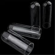Hollow Transparent Glass Anal Plug Tunnel Butt Peep Anus Dilator 4 Sizes Transparent Vagina Expansion Anus Plug Sex Toys For Women Men(L)