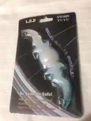 Green LED Bicycle Light Be Seen-Be Safe! Glow Or Flash Setting Water Resistant