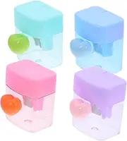 HYTROVE Mini Pencil Sharpener Heart Shaped Single Hole Boys and Girls Adults School Office Supplies 4 Pack Vibrant Colors
