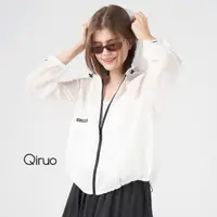 在飛比找momo購物網優惠-【Qiruo 奇若名品】專櫃精品時尚白色透明防風防曬外套 拉