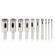 Holes Saw Core Drill Tool 10 Pcs Diamond Glass Drill Set Drill Bit Cutter