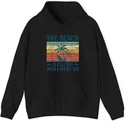 [X.Style] The Beach is Calling and I Must Go ds042 Hoodie Black S