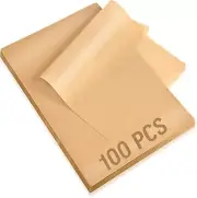 100 Pcs Unbleached Parchment Paper Sheets, 9X13 In, Precut for Baking
