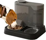 Automatic Dog Feeder | Food and Water Dispenser for Pets | 2-in-1 Dry Wet Separation Feeding Dispenser for Vacation, Travel, Home, Apartment