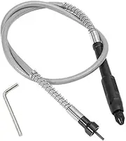 Eyech Flex Shaft Adapter Attachment Flexible Drill Shaft Extension keyless Chuck for Rotary Grinder Tool with Wrench - 3.2mm/1/8”