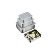 3Pcs Stackable Leak-proof Large Capacity Stainless Steel Food Storage Containers Clear Lid