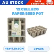 2 x 12 Cells Biodegradable Paper Seed Pots Starting Garden Nursery Pot Seed Tray