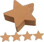 DOITOOL 100pcs Star Shaped Paper Tags Durable Holiday Tags for Weddings Showers Graduations Birthday Party Favors Versatile Labels for Bookmarks Soap Decorations