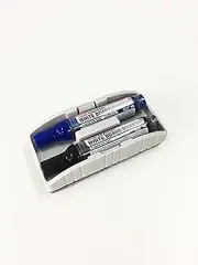 Pentel Easyflo Liquid Ink Whiteboard Marker & Eraser Set Medium Bullet Point Nib Black & Blue Ink Whiteboard Markers (MW50M) and 1 Eraser Set (MWC-2E)