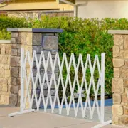 Metal Expandable Gate, 330Cm Folding Garden Security Fence Gate, Industrial Port
