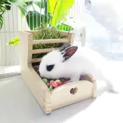 Rabbit Wooden Hay Racks Rabbit Food Dispenser Small Animals Grass Holder