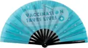 Large Loud Clack Folding Fan, Vaccine" Design Folding Fan for Pride Festival