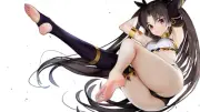 Anime girls fate series ishtar twintails thighs Playmat Gaming Mat Desk