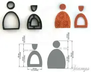 Arch Clay Cutter Set of 4 | Polymer Clay Cutter | Earring clay cutter |