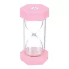 3 Minute Sand Timer, Hexagon Small Sandy Clock, Count Down Sand Glass Pink