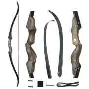 40lbs Hunting Takedown Recurve Bow Archery 60" Laminated Wood Longbow Right Hand