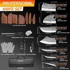 14pcs Full Tang Knive Set Butcher Knife Vegetable Chef Knives Slice Boning Knive