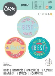 Sizzix You're The Best Thinlits Die Set by Jenna Rushforth 18pc
