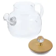 Bamboo Glass Kettle Transparent Water Pitcher Tea Pots Fruit Juice
