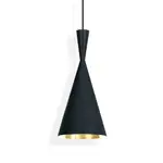 【北歐櫥窗】TOM DIXON BEAT PENDANT TALL BLACK 黑金壺形 LED 吊燈（錐瓶、220V）