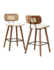 [Artiss] Bar Stools Counter Rattan Chairs in Brown