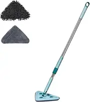 Upgraded Triangle Cleaning Mop 360° Rotatable Wall Cleaning Mop with 95-130cm Adjustable Retractable Long Handle Super with 6 Mop Cloth for Home Floor Wall
