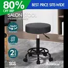 ALFORDSON Salon Stool Round Swivel Barber Hair Dress Chair Dark Grey Fabric