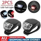 2x Silicone Mountain Bike Bicycle Front Rear Lights Set Push Cycle Light Clip