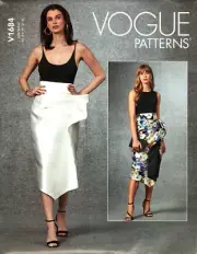 Vogue V1684 Misses 6 to 14 Fitted Lined Wrap Skirt Uncut Sewing Pattern