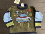 NWT Mulberribush sweater 3T spaceship E3