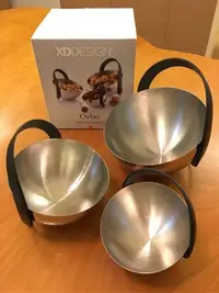 在飛比找Yahoo!奇摩拍賣優惠-荷蘭品牌精品 XD design 設計款不鏽鋼碗 三個$88