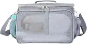 Pet Grooming Vacuum Holder, Large Capacity Grooming Tote, Protective Grooming Bag, Grooming Tool Storage Case, Travel Carrying Case for Clippers, Cleaning Brush, Trimmer, Nozzle Head