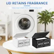 Softener Sheets Dispenser Wooden Dryer Sheet Holder With Lid Dustproof og