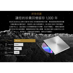 ASUS 華碩 SDRW-08U9M-U 8X 外接光碟機 支援M Disc燒錄