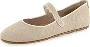 [Aerosoles] Women's Perry Knit Mary Jane Flat, Gold Metal Knit, 9.5 Wide