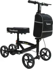 BlessReach Foldable Steerable Knee Walker Crutch Deluxe Medical Scooter Wheel