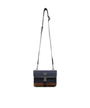Prada Logo Plaque Foldover Top Wallet One size Black