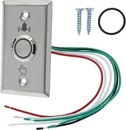 EMSea Waterproof Door Bell Lighting Pressure Button Switch with LED NO&NC 304 Stainless Steel Wireless Doorbell 12V Luminous Button LED Flash 87x51mm