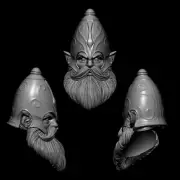 Pointy Helmet Dwarf custom head for Mythic Legions & other action figures