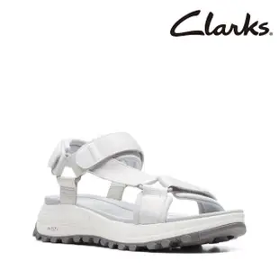 【Clarks】女鞋 ATL Trek Sport魔鬼氈設計輕戶外涼鞋 白色(CLF70576S)