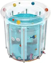 Inflatable Bathtub - Adjustable Family Spa Bath, Inflatable Made of Thick Transparent PVC for Kids and Adults, Portable for Hot and Ice Baths