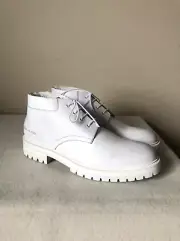 Common Projects Combat Derby Boot - Size 43 - White Leather - NEW
