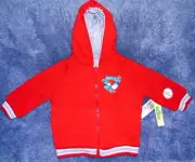 SESAME STREET Cookie Monster Full Zip Red Hoodie Reversible Jacket 12 Months